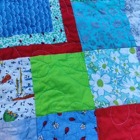 Handmade Patchwork Baby Quilt - Picture 4 of 8